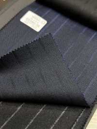 69580-38 26AW HERDREX 【Lụa & Len】 Lụa Và Len Xanh Navy Kẻ Sọc Chìm[Vải] Công Ty TNHH Kunishima Ảnh phụ