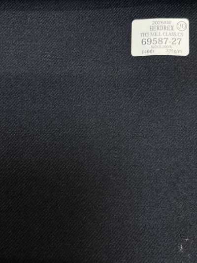 69587-27 26AW HERDREX 【THE MILL CLASSICS】 Mill Classics trơn màu navy