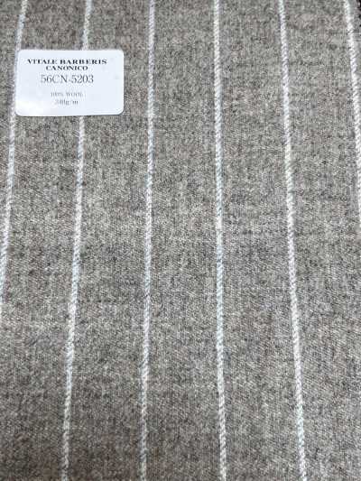 56CN5203 CANONICO FLANNEL LEN NGUYÊN BẢN be / sọc trắng ngà