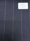 56CN5211 CANONICO vải flannel cổ điển xanh navy/xanh dương kẻ sọc
