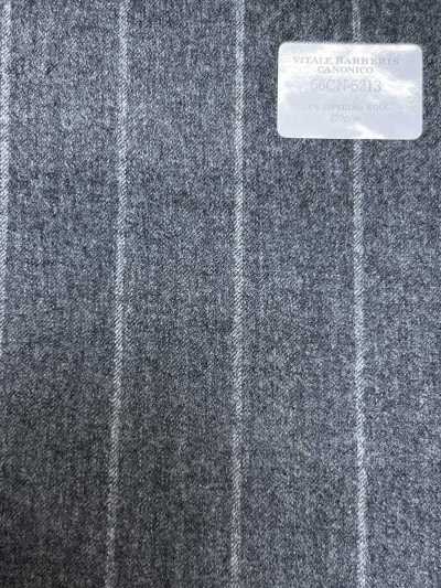 56CN5213 CANONICO Flannel cổ điển sọc xám nhạt