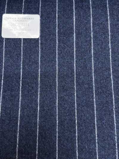56CN5214 CANONICO vải flannel cổ điển sọc xanh