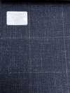 56CN5231 CANONICO Vải may vest cao cấp wool, silk & linen xanh navy/nâu họa tiết ô cửa sổ