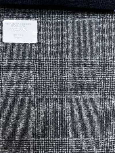 56CN5246 CANONICO vải tropical xay nỉ màu xám kẻ glen