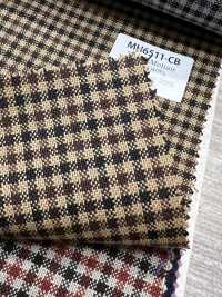 MH6511-CB Tiêu chuẩn  vải wool mohair nội địa Nhật Bản (kiểu tonic) màu nâu camel kẻ caro[Vải] Hosoi Shoji Co., Ltd. Hình ảnh bổ sung
