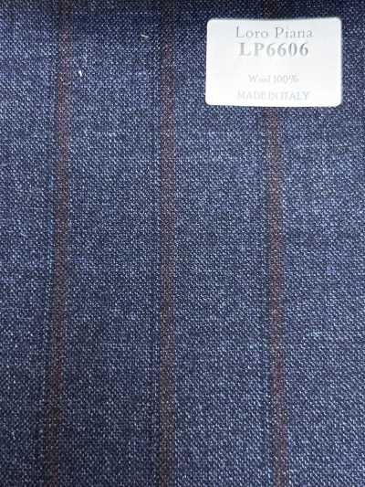 LP6606 Loro Piana Sọc xanh navy × đỏ