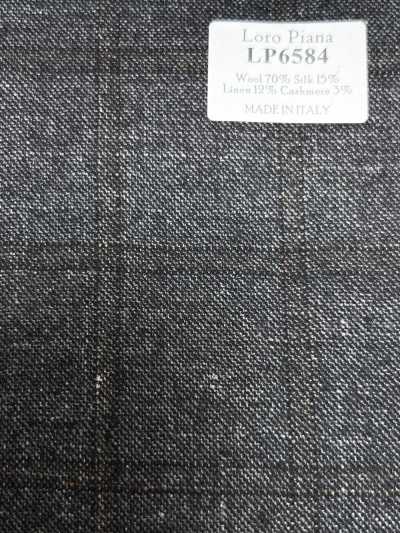 LP6584 Loro Piana xám kẻ caro