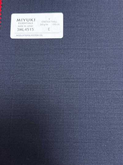 3ML4515 26AW Miyuki Fabric MIYUKI ESSENTIALS STRETCH TWILL màu xanh navy kẻ sọc