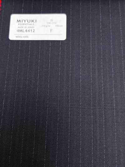 4ML4412 26AW THE CITY vải chéo xanh navy kẻ sọc
