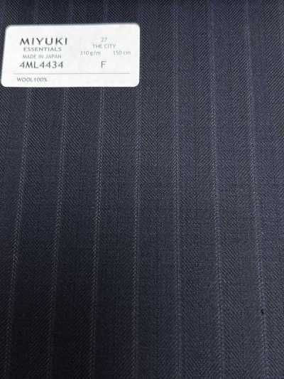4ML4434 26AW THE CITY vải chéo xanh navy kẻ sọc