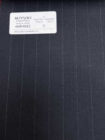 4MR4682 26AW Super100's × cashmere xanh navy kẻ sọc