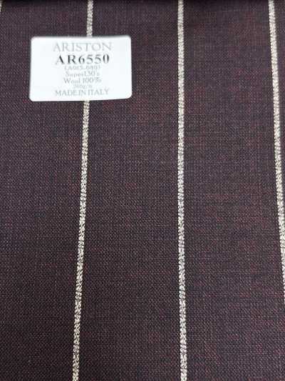 AR6550 ARISTON Super130's nâu × trắng kẻ sọc