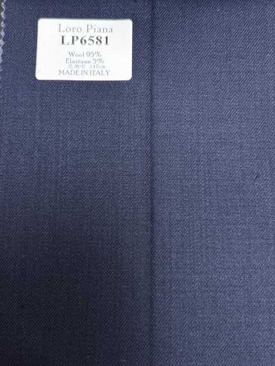 LP6581 Loro Piana xanh navy, vải trơn không hoạ tiết