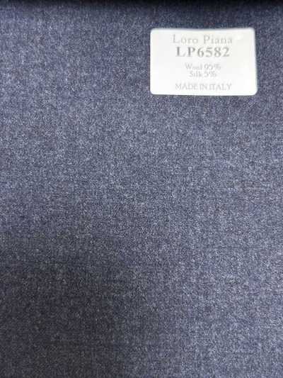 LP6582 Loro Piana xanh navy vải trơn không hoạ tiết