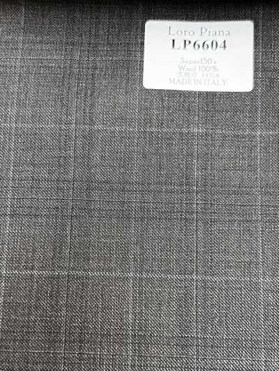 LP6604 Loro Piana Super150's nâu kẻ caro
