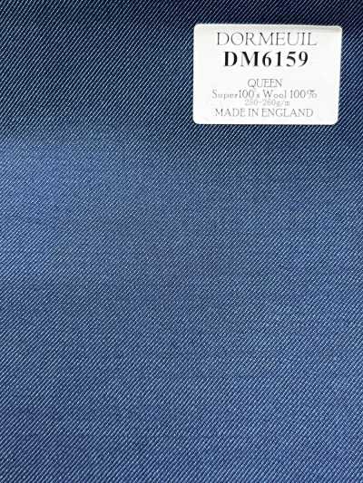DM6159 DORMEUIL QUEEN Super100's màu xanh dương vải trơn không hoạ tiết