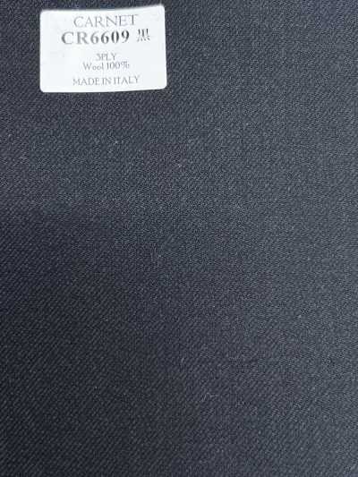 CR6609 CARNET 3PLY đen vải trơn không hoạ tiết