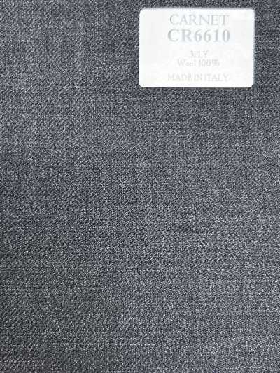 CR6610 CARNET 3PLY xám, vải trơn không hoạ tiết
