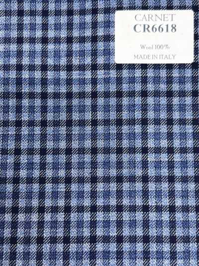 CR6618 CARNET xanh da trời nhạt kẻ caro