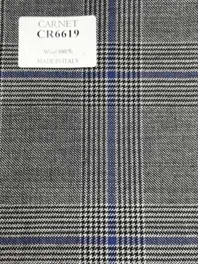 CR6619 CARNET xám × xanh dương kẻ caro