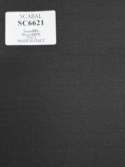 SC6621 SCABAL Super120's màu nâu, vải trơn không hoạ tiết
