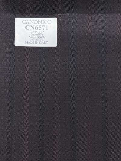 CN6571 CANONICO Super110's kẻ sọc bordeaux