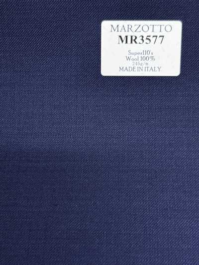MR3577 MARZOTTO Super110's xanh dương vải trơn không hoạ tiết