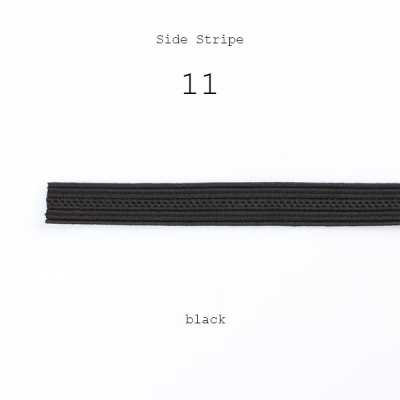 11 Băng sọc sườn rayon 100% viền sọc tơ nhân tạo, rộng 9mm, đen