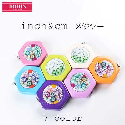 22290 Thước dây cm & inch họa tiết hoa (BOHIN)