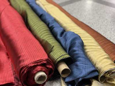 41CR Vải lót polyester rayon viscose họa tiết kẻ ô, sản xuất tại Ý 【Hàng thanh lý】