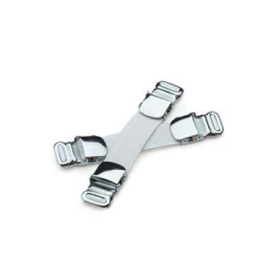 AB-1 Đai giữ tay áo trắng trơn kiểu treo vai (kiểu kẹp giữ tay áo từ trên và dưới)