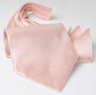 AS-984 Cà vạt ascot lụa nội địa Nhật Bản, họa tiết kanoko, hồng