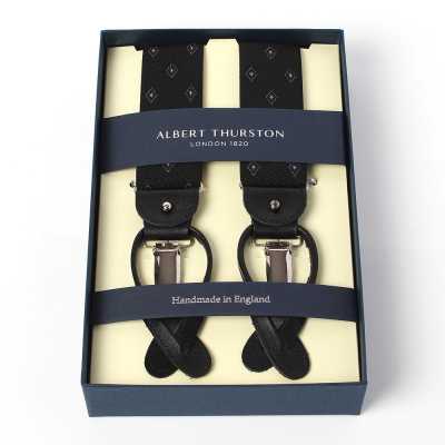 AT-14 Albert Thurston dây đeo quần họa tiết kim cương 35MM đen