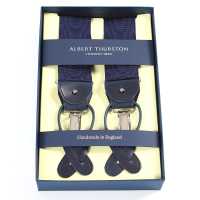 AT-MOIRE Albert Thurston Dây đai đeo Quần Chữ Y Ruy Băng Moire Black / Navy Blue / White 2in1[Lễ Phục Kiện Trang Trọng] ALBERT THURSTON Ảnh phụ