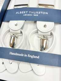 AT-WHITE Dây đai đeo Quần Chữ Y Albert Thurston Loại 2 Chiều Màu Trắng Vải Trơn Không Hoạ Tiết[Lễ Phục Kiện Trang Trọng] ALBERT THURSTON Ảnh phụ