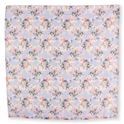 CF-ROSE-PU Khăn vuông in lụa hoa hồng tím