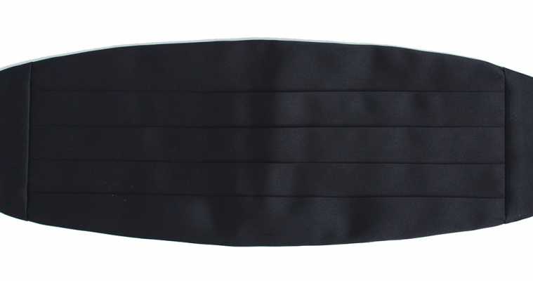 CM-100 Đai cummerbund lụa tơ tằm màu xanh đêm