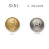 EX51 Nút kim loại nội địa cho vest và áo khoác
