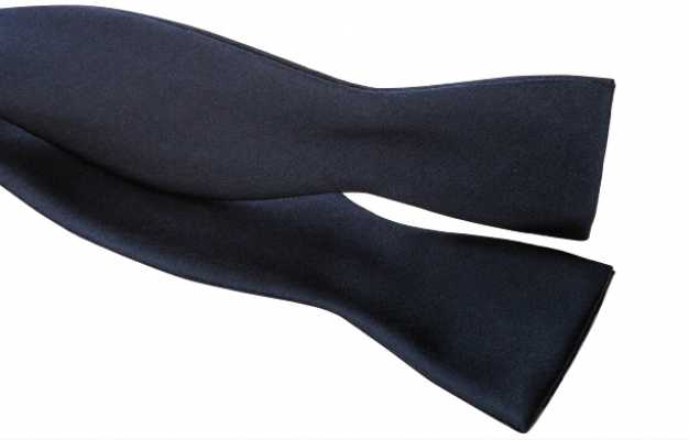 MT-107 Nơ bướm thắt tay dùng vải lụa cao cấp màu xanh navy
