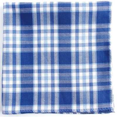 RCF-02 Dùng vải Ringhart sản xuất tại Anh, họa tiết kẻ ca rô, khăn tay xanh dương