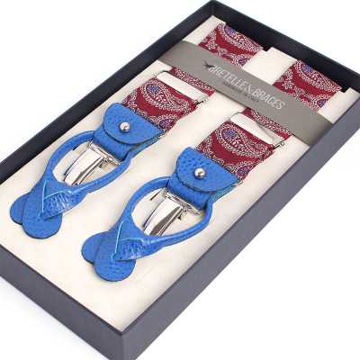 VAR-0119 BRETELLE&BRACES Họa tiết paisley đỏ nâu