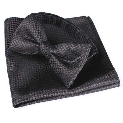 VBF-08 Nơ bướm dùng vải VANNERS họa tiết houndstooth màu đen