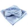 VBF-12 Nơ bướm dùng vải VANNERS, họa tiết houndstooth, xanh sax