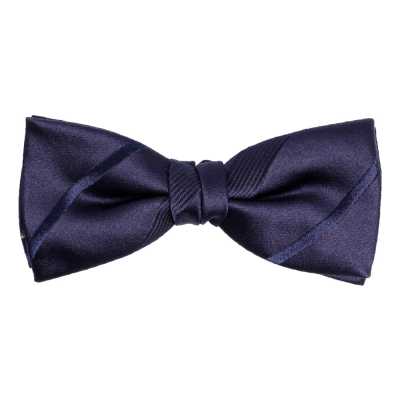 VBF-20 Nơ bướm dùng vải VANNERS, họa tiết kẻ sọc, xanh navy