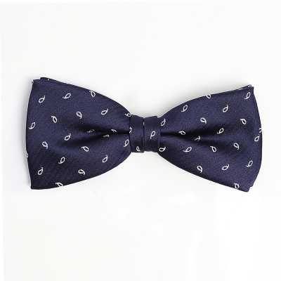 VBF-23 Nơ bướm dùng vải VANNERS họa tiết chấm paisley màu xanh navy