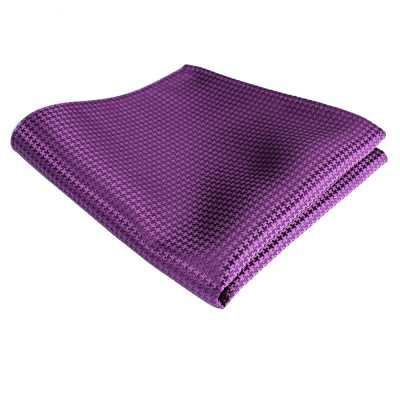 VCF-14 Khăn túi họa tiết kẻ houndstooth, màu tím, sử dụng vải VANNERS