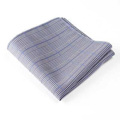 VCF-16 Khăn túi dùng vải VANNERS họa tiết Glen check xanh xám