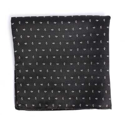VCF-22 Khăn cài túi dùng vải VANNERS họa tiết chấm bi paisley đen