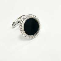 A-1-C Sterling Bạc Măng Sét Lễ Phục Mã Não Bạc Tròn[Lễ Phục Kiện Trang Trọng] Yamamoto(EXCY) Ảnh phụ