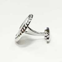 A-1-C Sterling Bạc Măng Sét Lễ Phục Mã Não Bạc Tròn[Lễ Phục Kiện Trang Trọng] Yamamoto(EXCY) Ảnh phụ